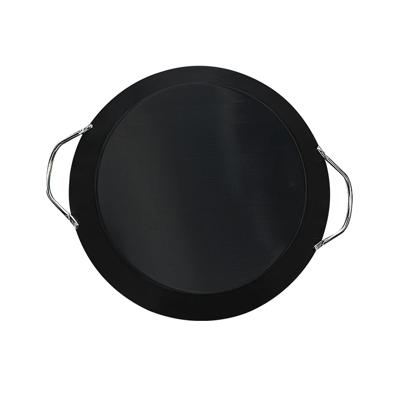 stable quality 10 inches preseason carbon steel flat bottom paella seafood pan