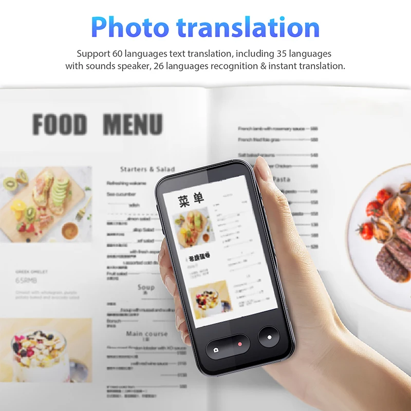 T7 138 Languages Two-Way Instant Speech Voice Translator Multi-Languages Online Translation 4G SIM Card Translate Machine