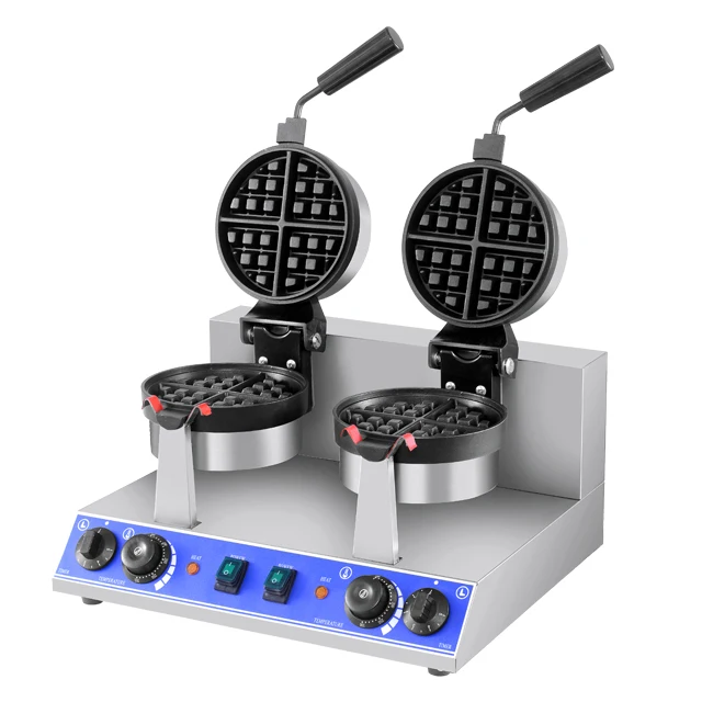 MILDRICH Commercial Two Plates Rotary Electric Bubble Waffle maker/Perfect Dutch Pancake Maker