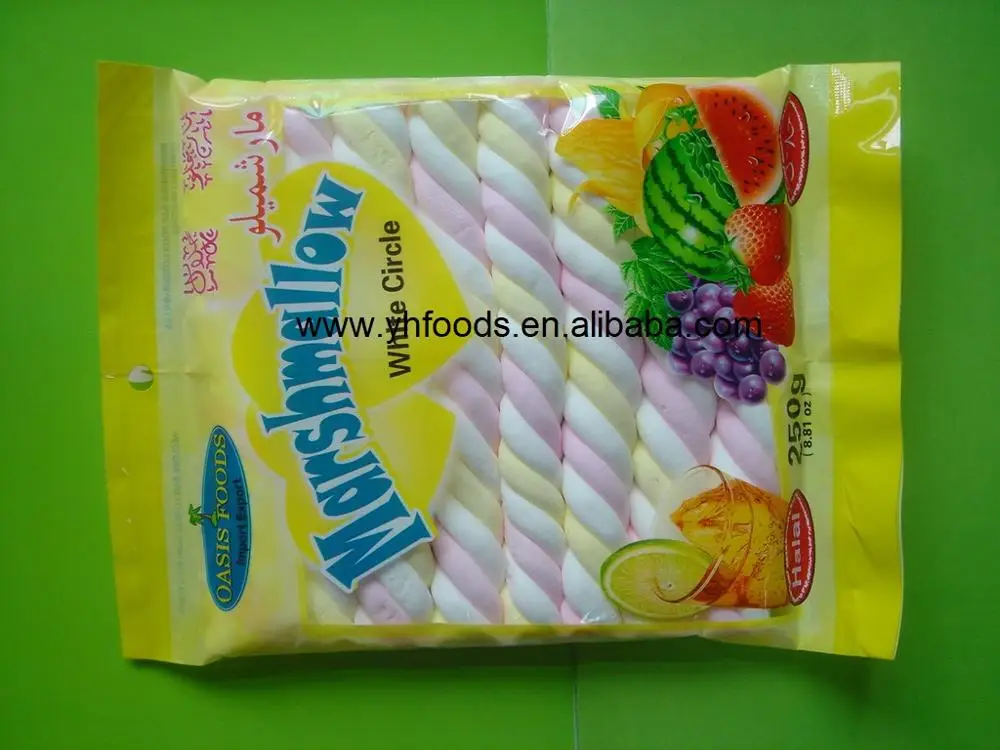 HALAL 250g assorted fruit flavors marshmallow sweets candy