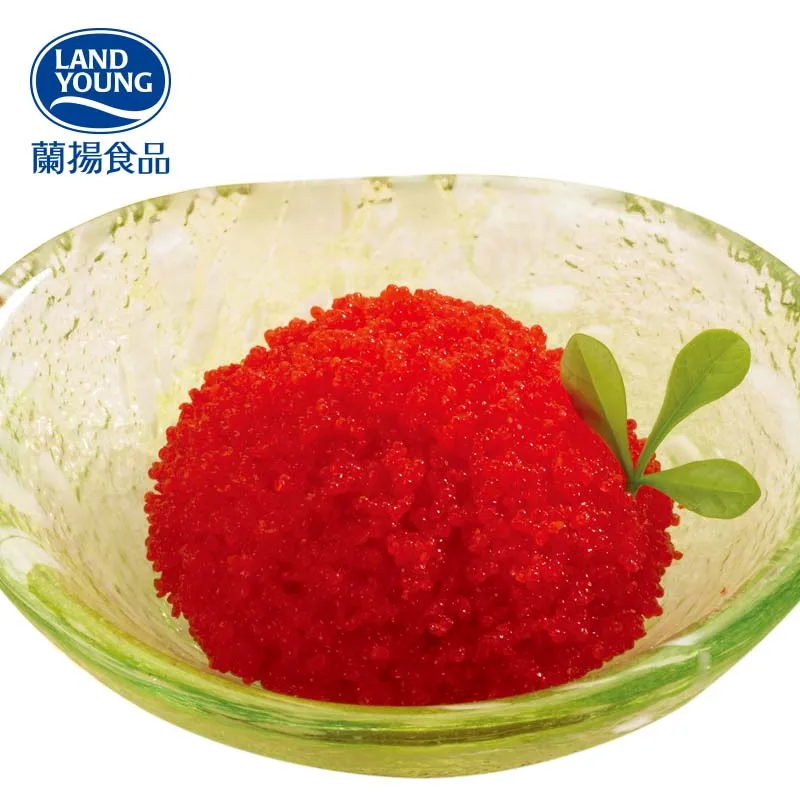 Заводская замороженная, приправленная, Исландия, капелин, икра, masago Red masago