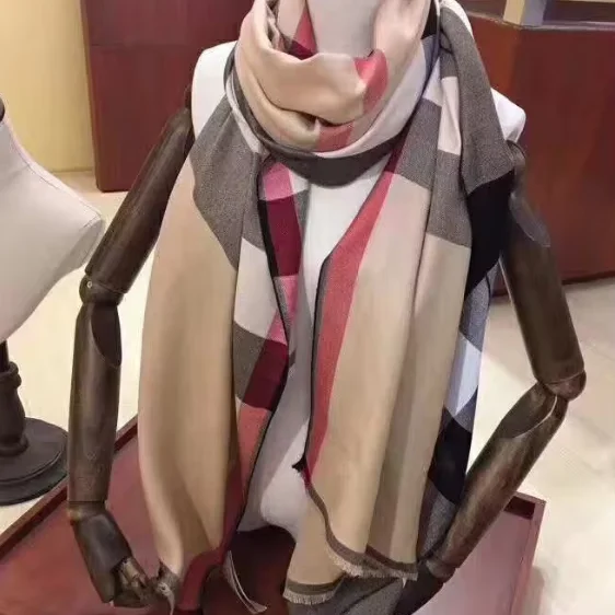 Роскошный брендовый хлопковый шарф длинный шаль мягкий Шелковый атласный шарф унисекс осень зима теплый шарф