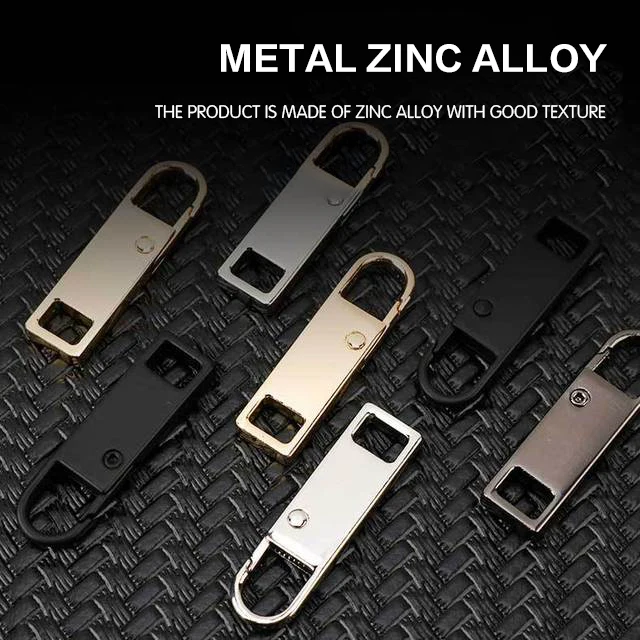 Removable zipper head electroplating zipper pull head men and women luggage clothing unlock lock head zipper piece