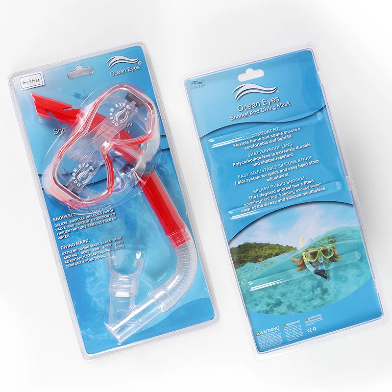 2022 Professional diving equipment snorkel set silicone strap pc lens diving mask with pvc snorkel tube