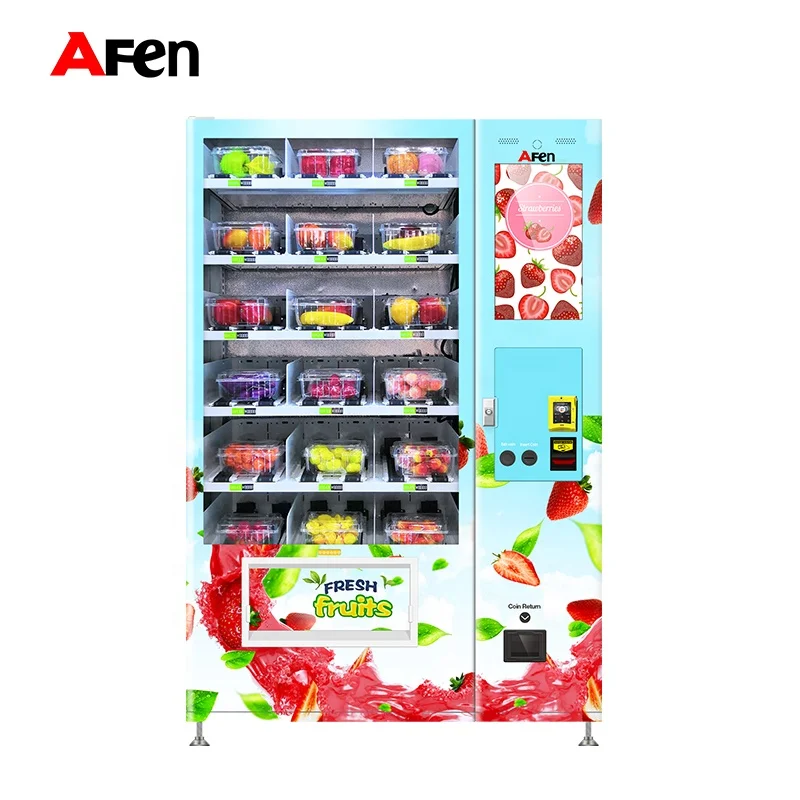 AFEN Belt Conveyor Refrigerated Vending Machine Dispense Trail Mix Baked Chips For Fragile Things