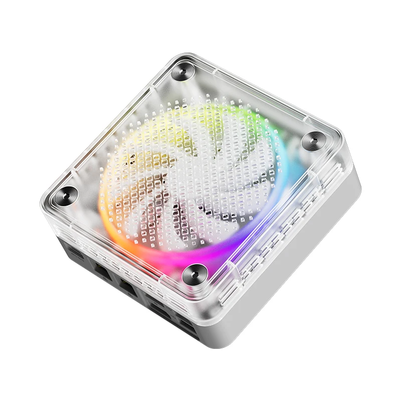 New Design RGB Mini PC AMD R7 5800H Windows11 Linux Dual DDR4 3200 DP HDMI2.1 WIFI6 Dual RJ45 AMD Mini Computer