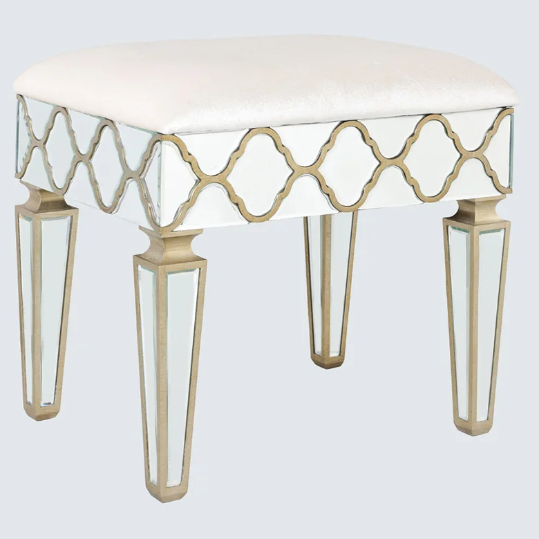 NEW Beautiful  Mirrored Dressing Table Stool Seat Bench Bedroom