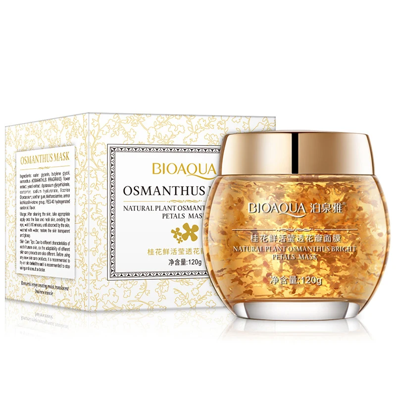 OEM BIOAQUA Gold Osmanthus Sleeping Face Mask Firming Moisturizing Rose Petal Mask