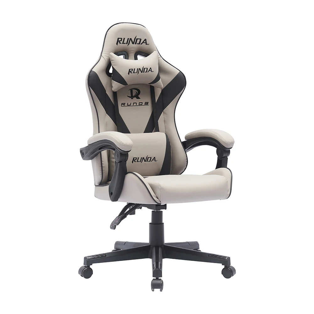 High Quality Linkage Armrest Silla Gamer White Leather Computer Gaming Chair
