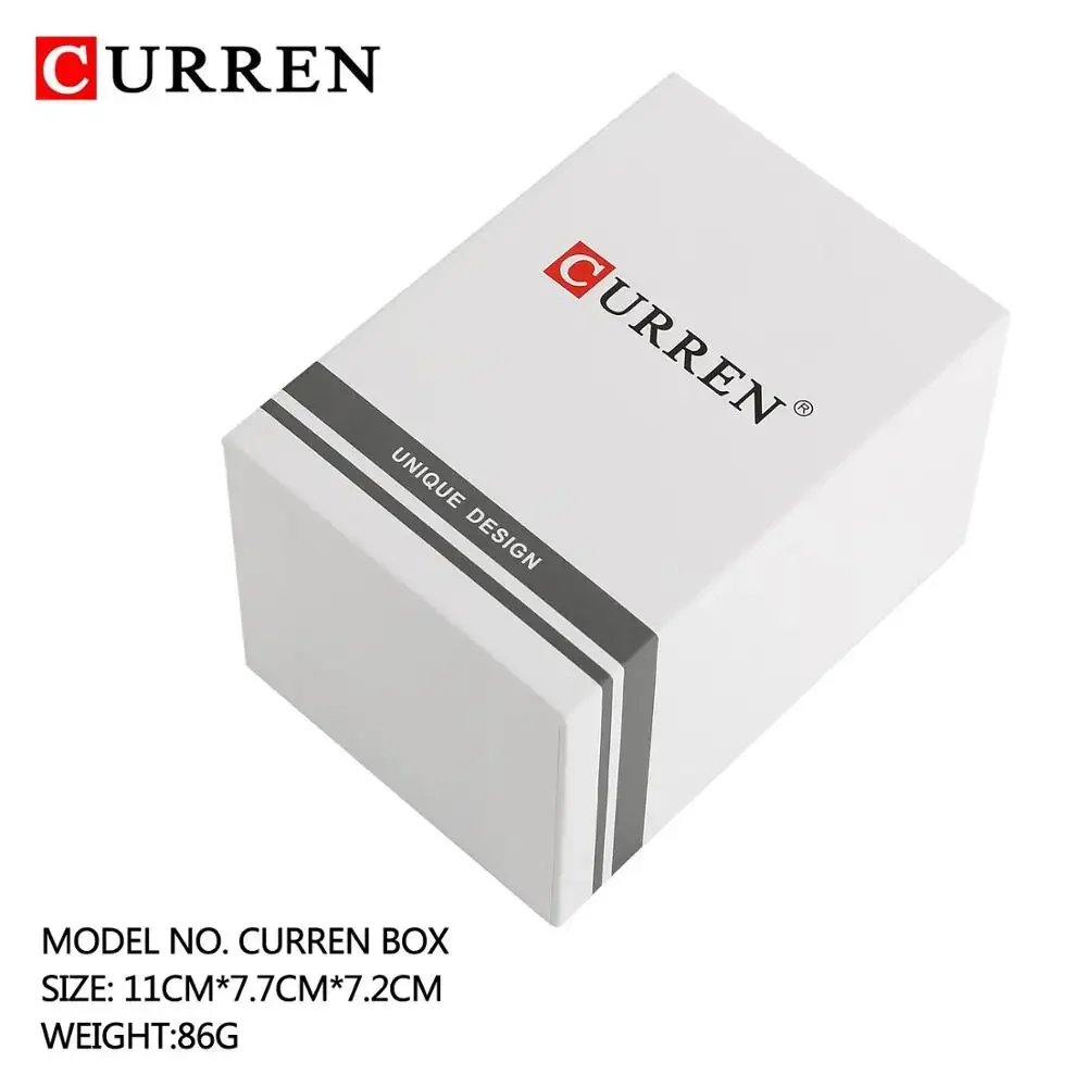 Top Brands CURREN Watch Original Watch Box Paper Packaging Luxury Gift Package Small CURREN Watch Box