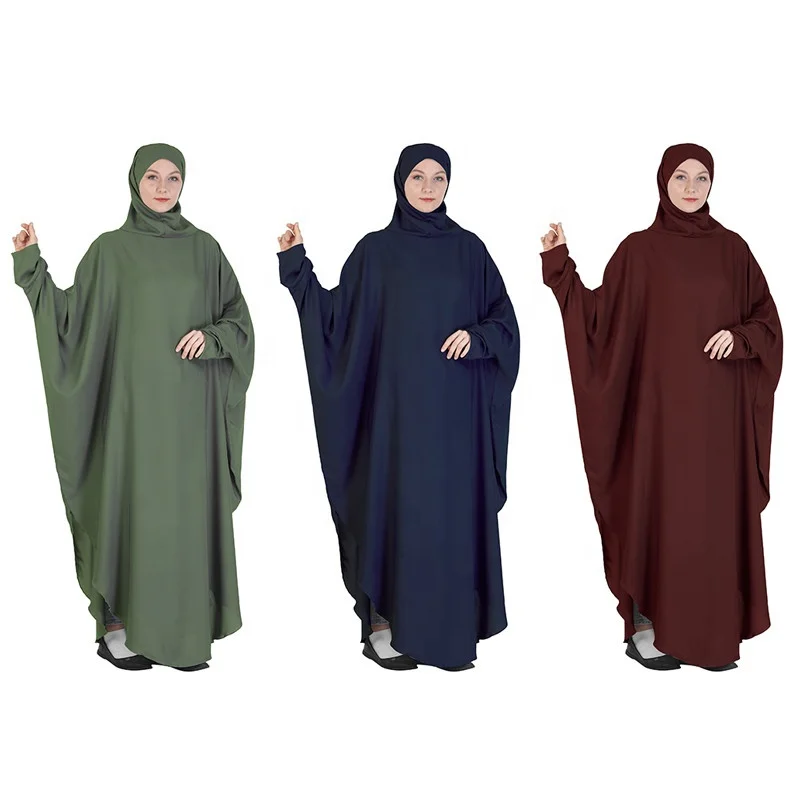 Hot Sell Caftan Kaftan Modest Clothing Eid Popular Simple Nida Fabric Dubai  Muslim Abaya for Women Hijab Prayer Dress