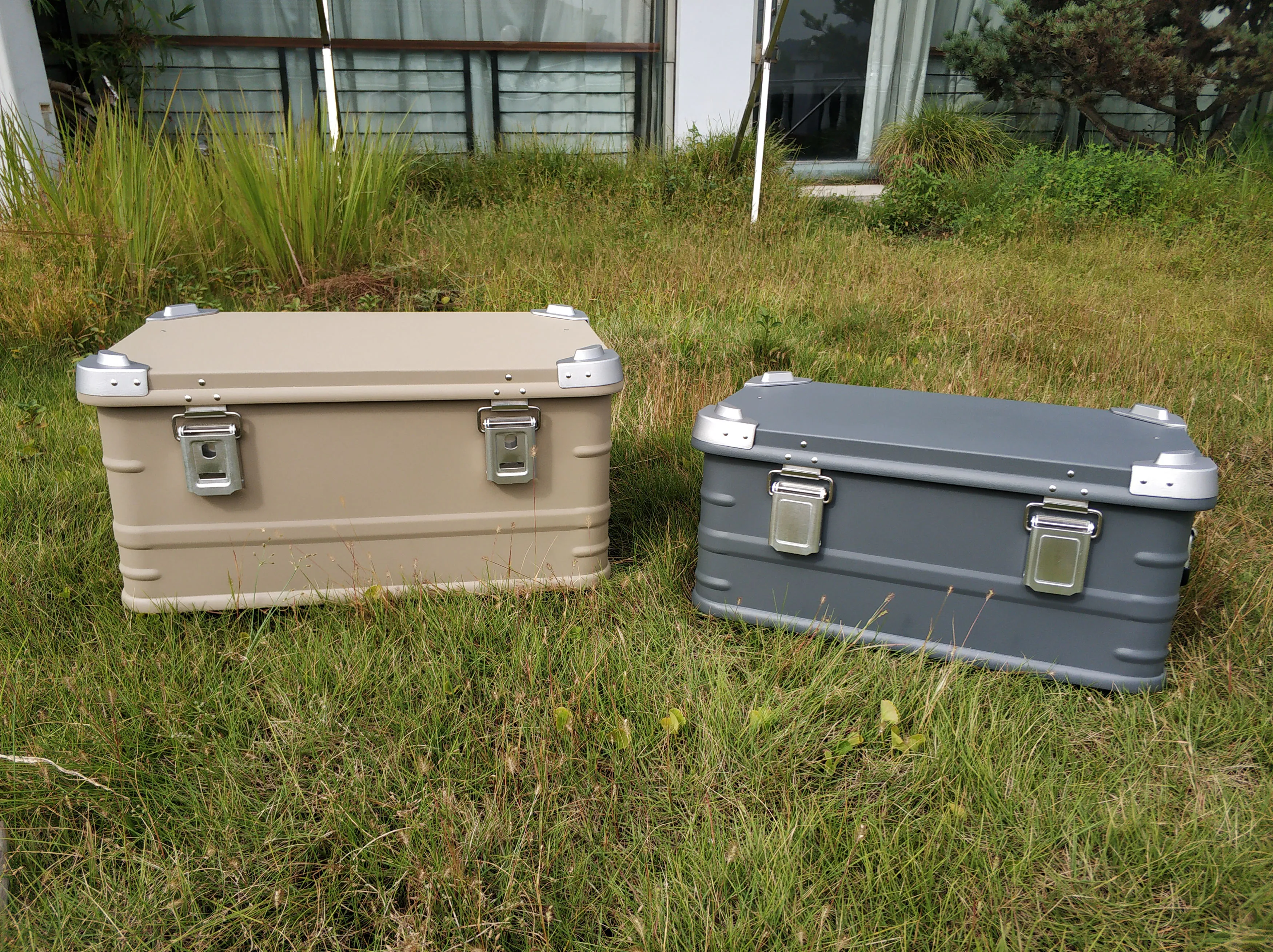 Customized OEM Waterproof large Aluminium Storage box for camping with lock