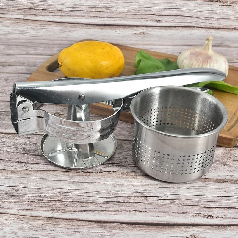 Kitchen accessories stainless steel Garlic Chopper Press Metal Hand Press Roller Peeler garlic press