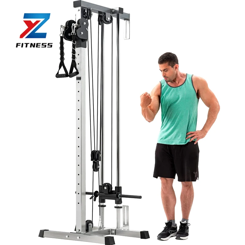 New Product Explosion Equipment high pull down adjustable double pulley system single bird wall mounted cable station for gym