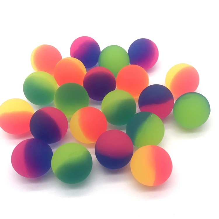 Торговый автомат недорогой пластиковый матовый неоновый резиновый мяч с прыжками 27 мм 32 38 45 49