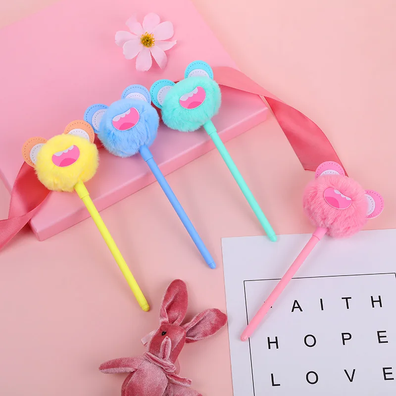 Sweet Creative Cute Girl Heart Big Mouth Strange Hair Ball Cartoon Gel Pen One-eyed Hairball Neutral Pen