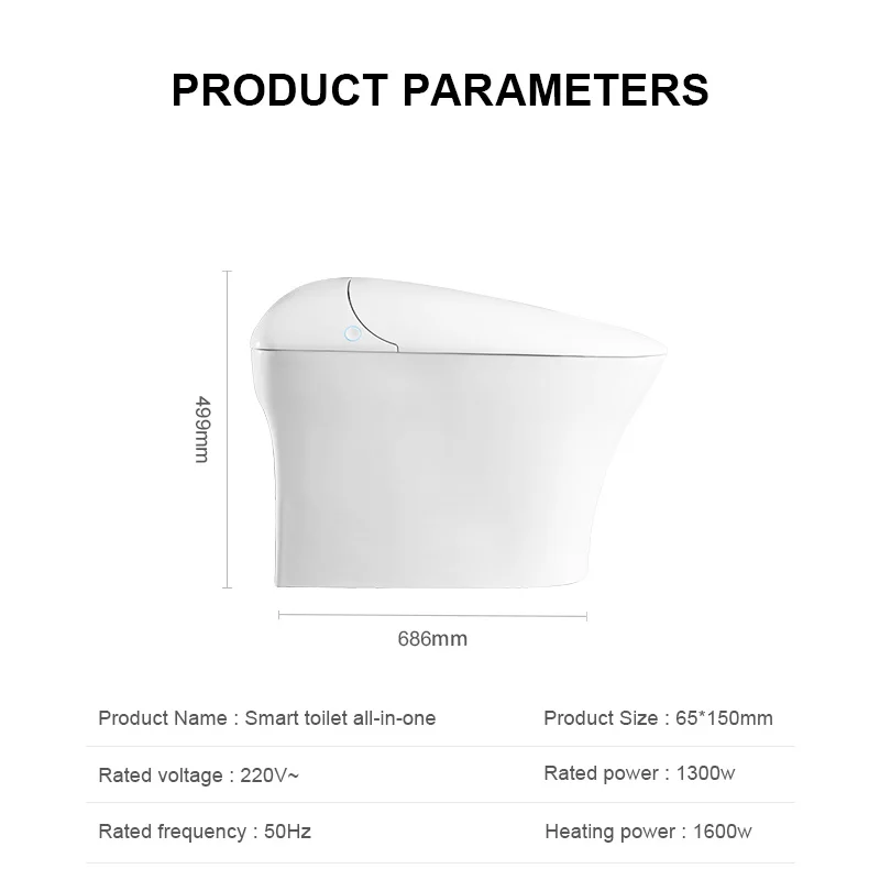High Quality Tankless Space Saver Electric Automatic Sensor Flushing Smart