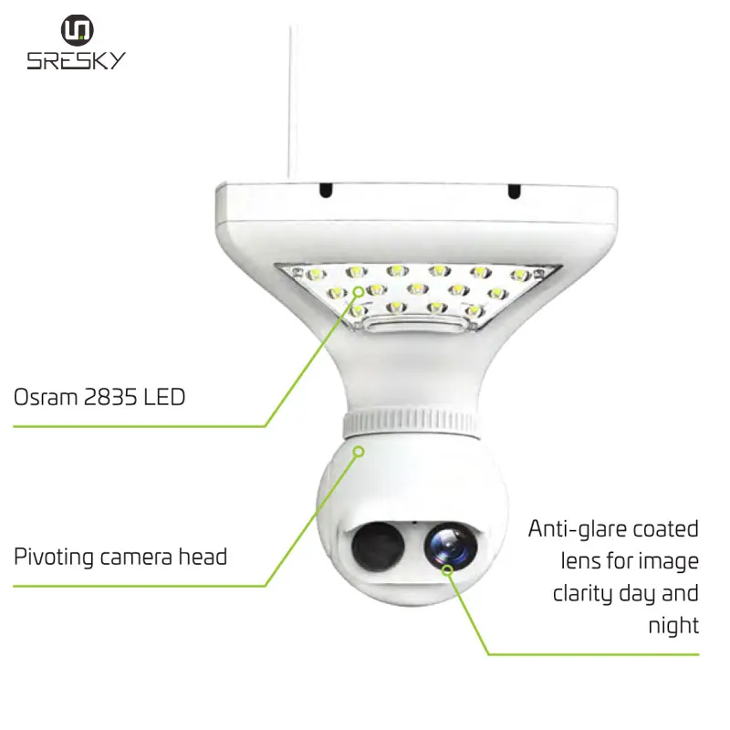 Security Solar Powered lighting WIFI 4g solar cctv camera With Build-in SD Card