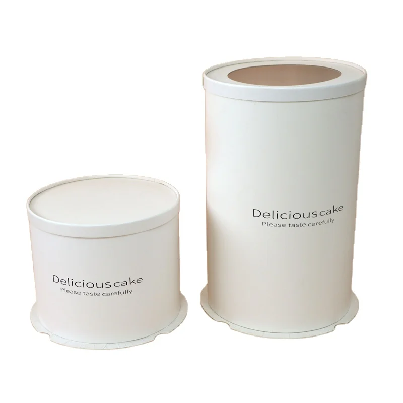 Wholesale Small White Craft Paper Round Box Cookie Package Lash Paper Boxes For Food Packaging With Your Own Logo