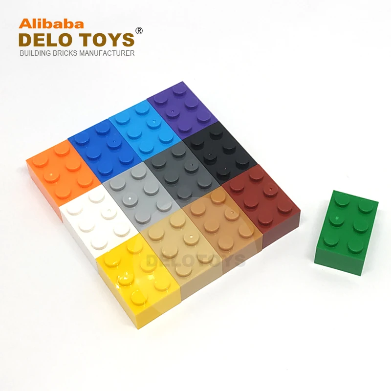  DELO игрушки (26 цветов) DIY части 2*3 пластиковый строительный блок Кирпич 2x3 (№