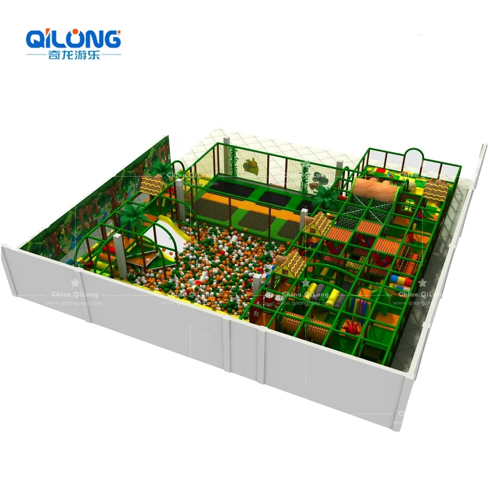 QILONG Children Amusement Park Kids Soft Play Indoor Playground Equipment