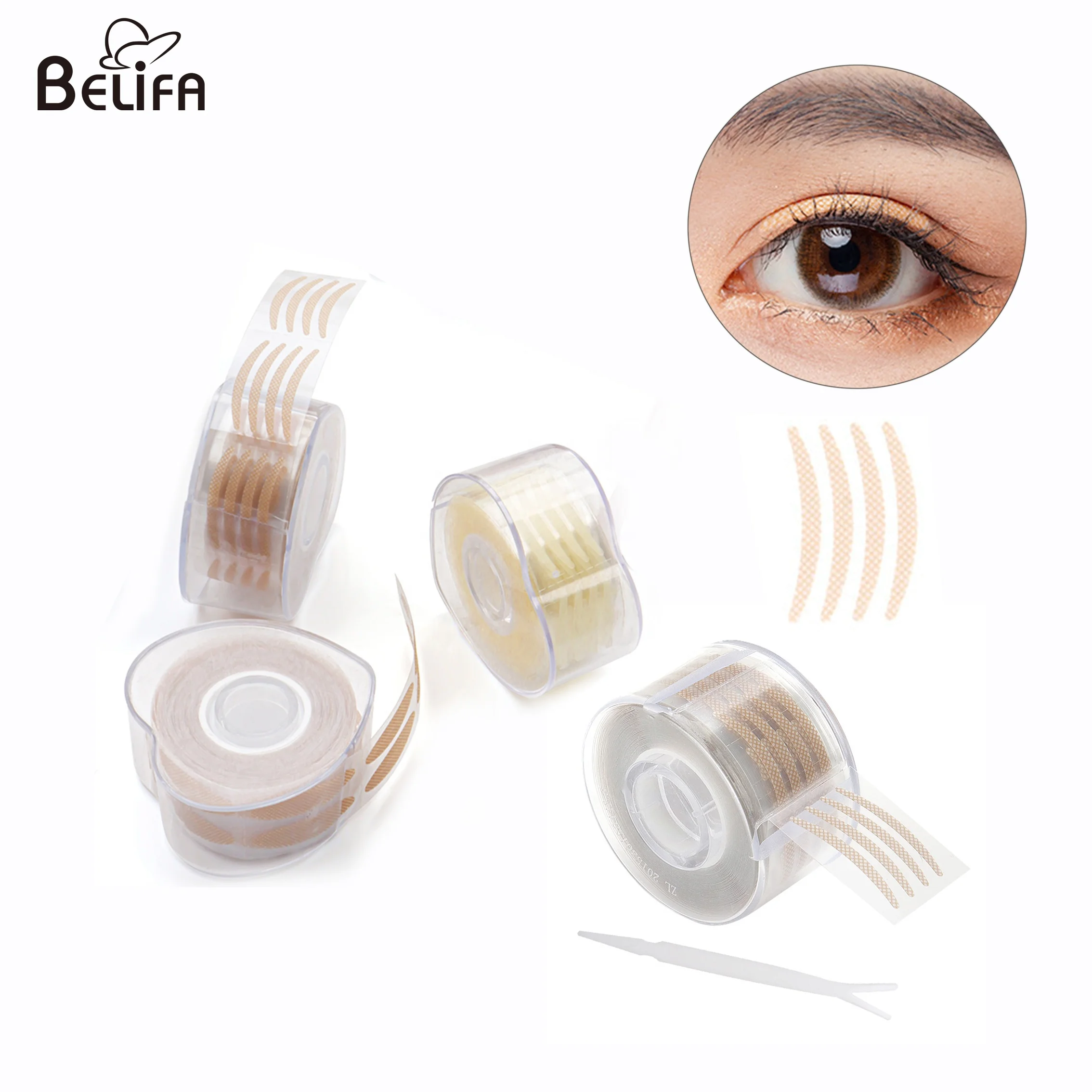 300 pairs water proof waterpoof heart mesh lace invisible eye lid eyelid sticker roll double sided eyelid tape