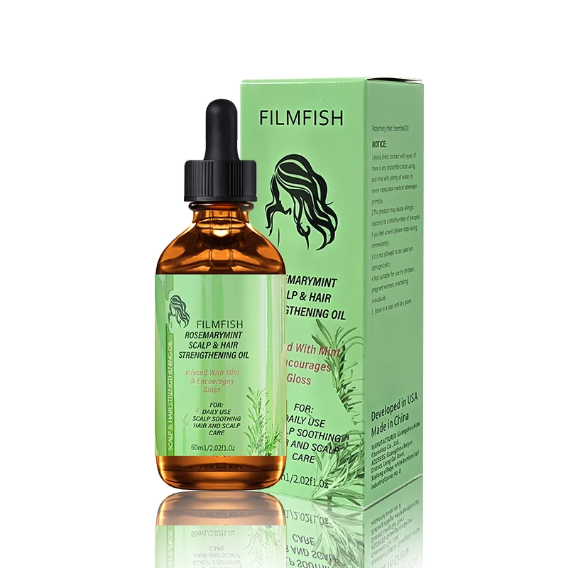 Private brand FILMFISH Rosemary Moisturizing Anti Hair Loss Serum  Hair Growth Oil with Support customization