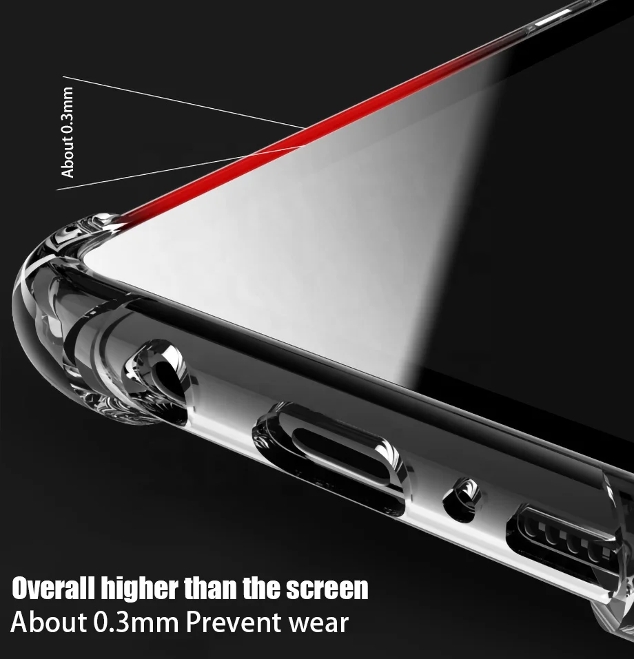 Shockproof TPU Case For Samsung A50 A70 A40 A30 A20 A10 Transparent Case For Samsung Note 10 9 8 for Galaxy S10 S9 S8 Plus M30