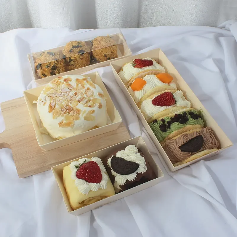 Environmental Protection Pure Manual Factory Direct Sushi Takeout Wooden Box