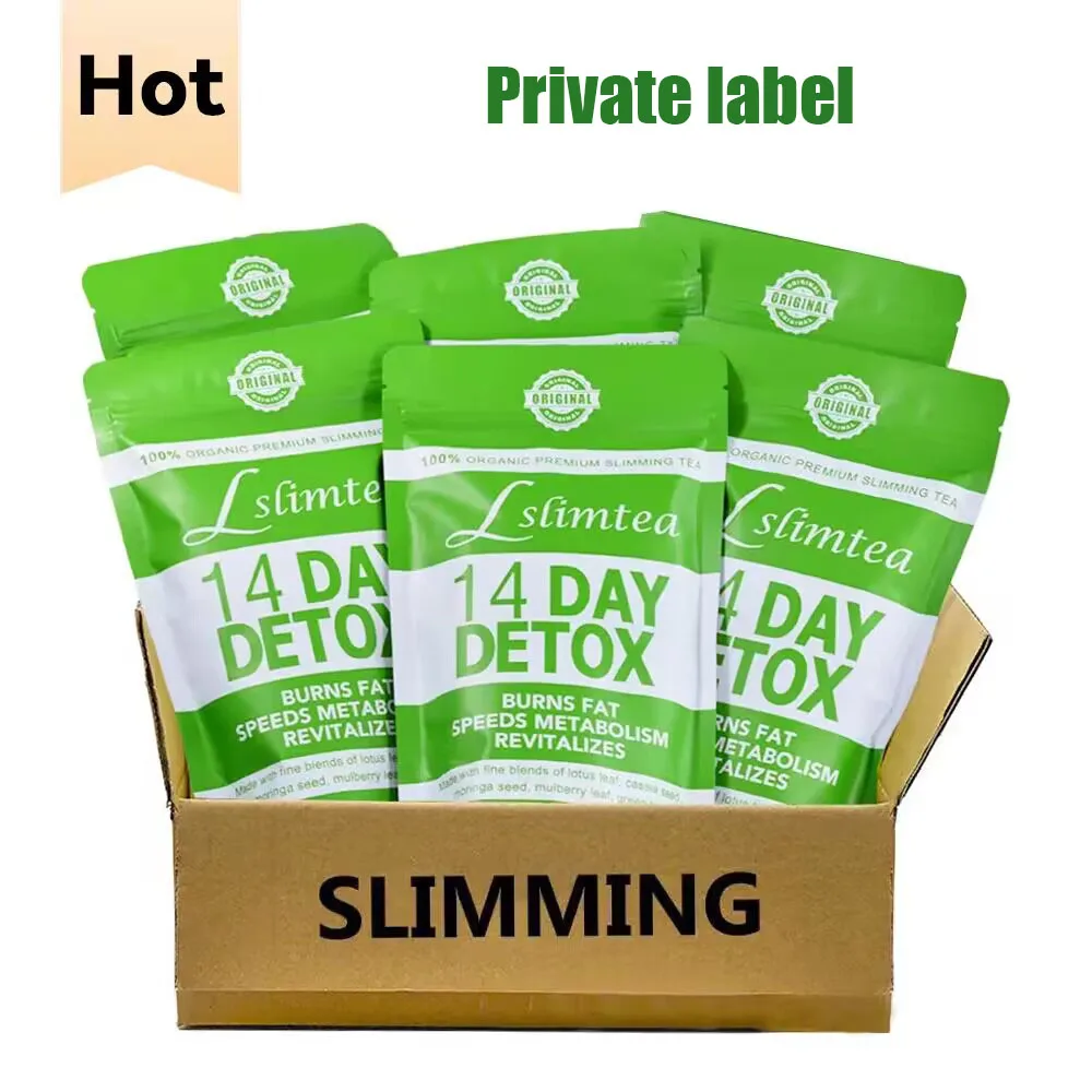 Private Label Detox slimming Tea Slim Flat Tummy herbal fast weight Loss products bags natural green the minceur et ventre plat