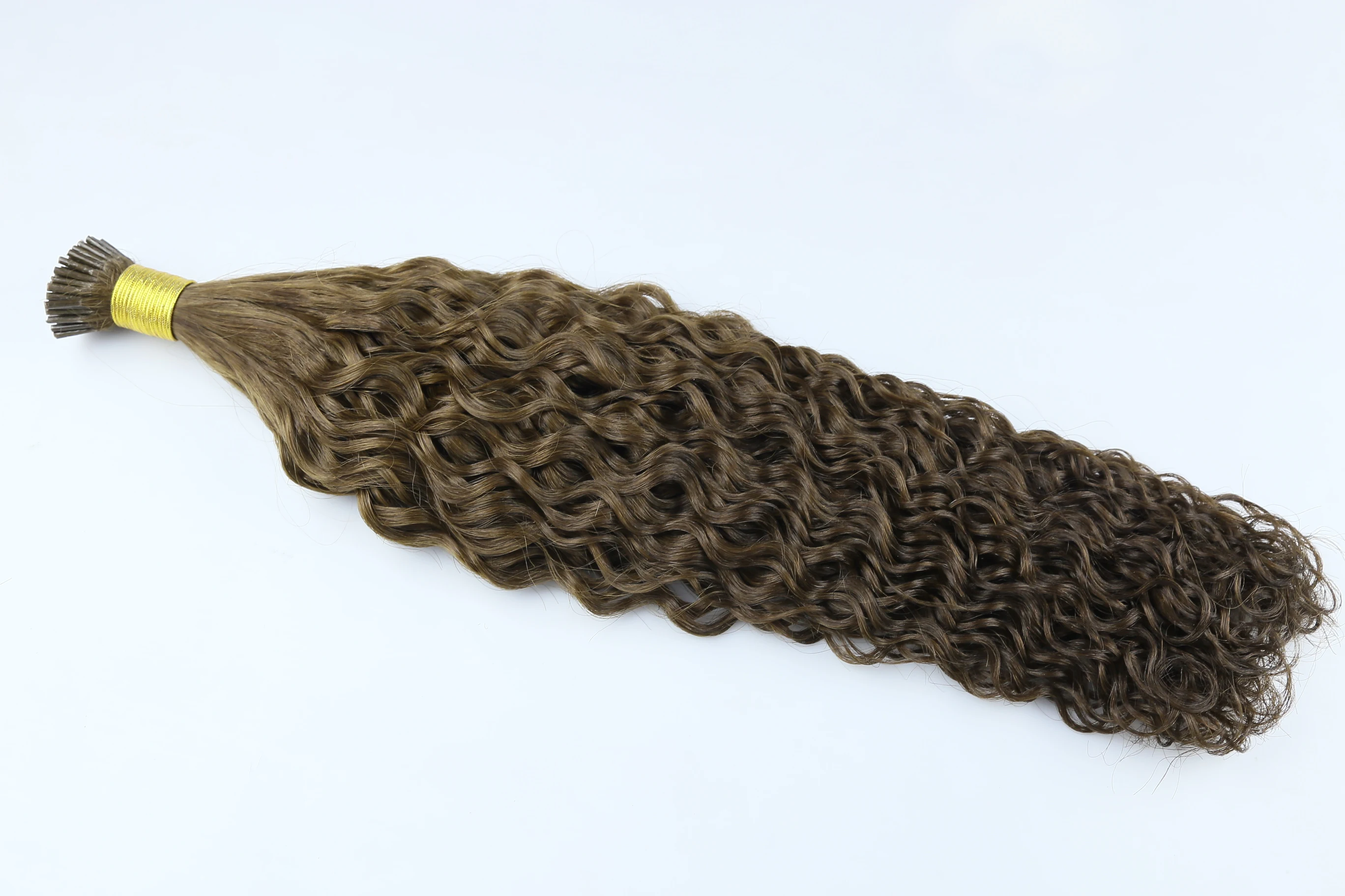 Wholesale #4 Color I Tip 100% Human Hair Extensions Best Selling Product Raw Human Hair 18 Inch Water Wave For Women