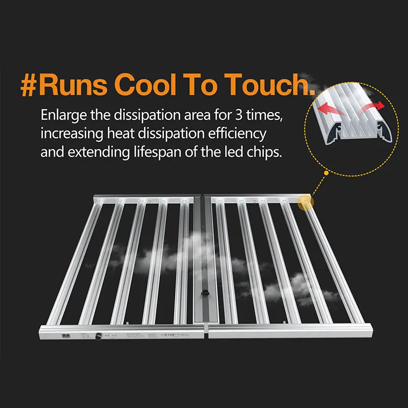 Factory Price 8 Bars Grow Light Indoor Plant Light IR UV Led Cultiv 800W 800 Watt With Dimming Function