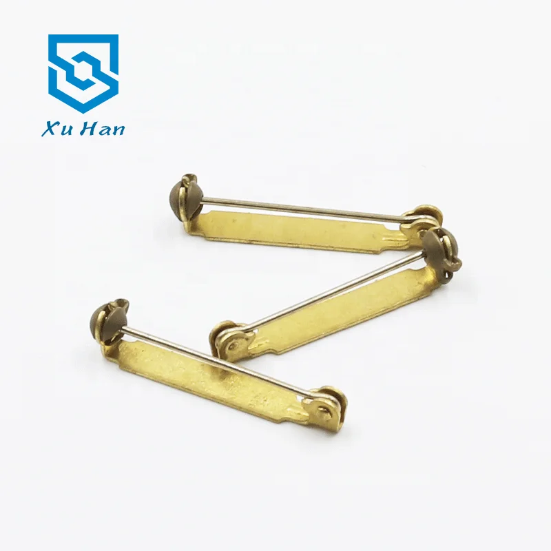 High quality brass rotary lock safety pin for Badge