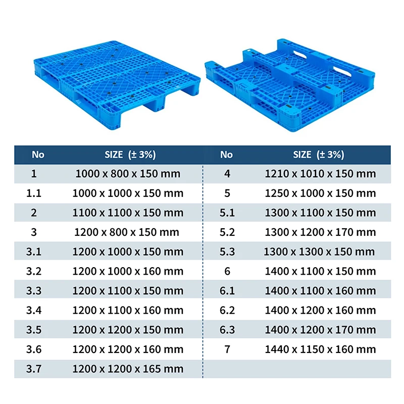 HDPE 1200*1000mm hot sale retrieval systems warehouse storage racking heavy duty Plastic pallet