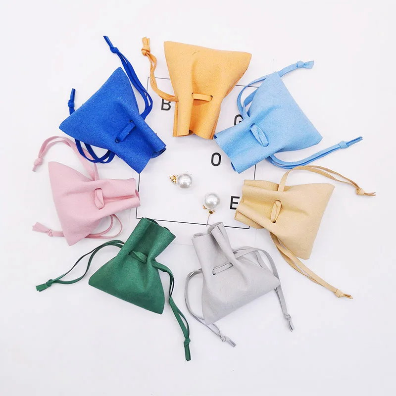 Jewelry Pouch Bag Manufacture Custom Logo Wholesales Microfiber Suede Pouch With Drawstring