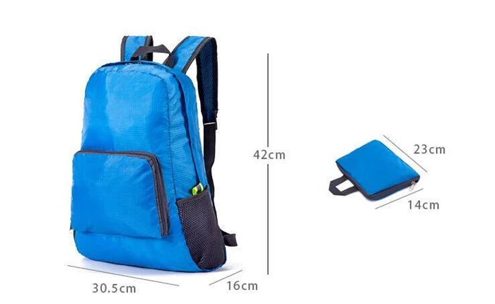 promotional Polyester bagpack folding back pack Foldable Backpacks