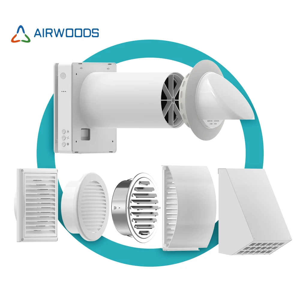 50-60 Гц Airwoods fresh air erv однокомнатная система рекуперации энергии вентиляции с одним управлением сопряжением