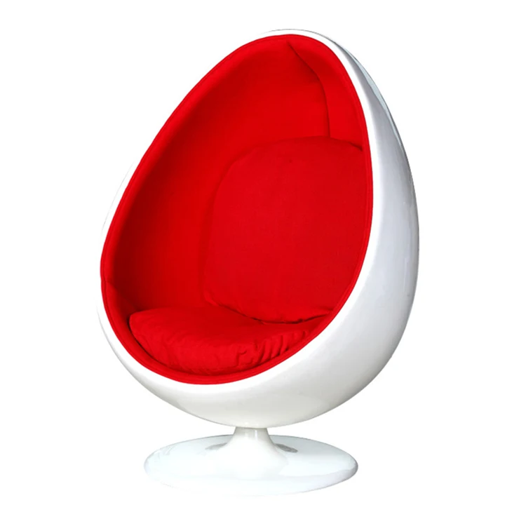 
China Manufacturer Furniture Leisure Lounge Modern Oval Egg Pod Chair Leather Egg Shape Swivel Living Room Chairs 