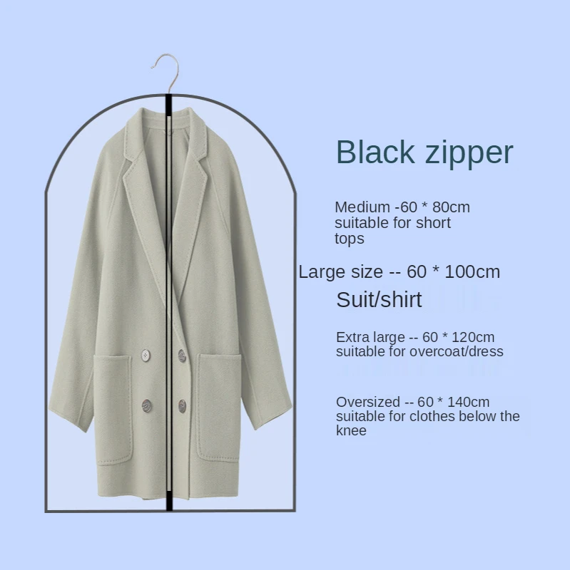 Wardrobe Clothes Folding Hanging Plastic Bag Storage Bag Organizer Dust Cover Home Storage & Organization