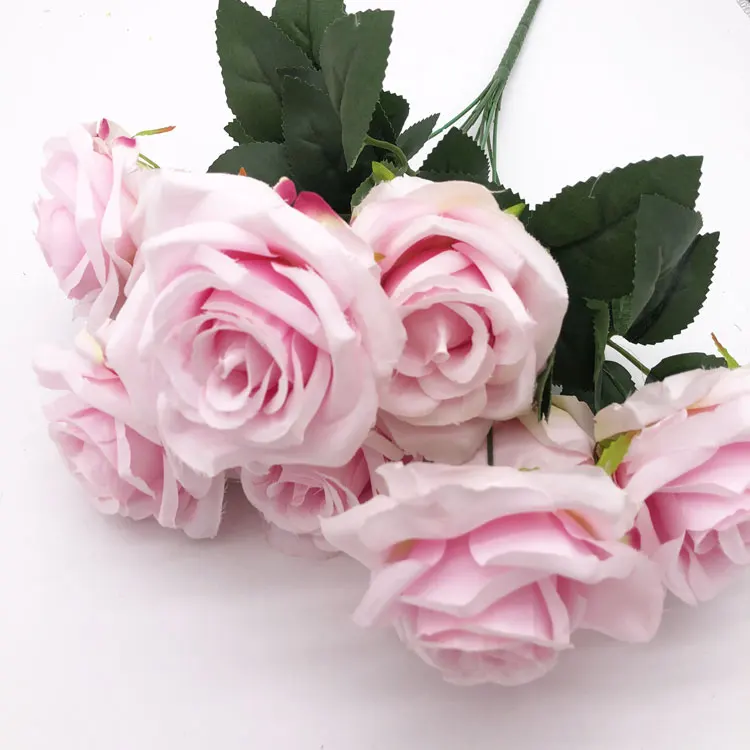  Недорогой искусственный пластиковый цветок одинарная Роза разные цвета красные