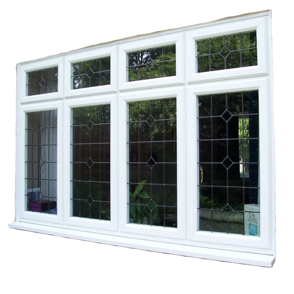UPVC plastic tilt and turn window large glass window double glass