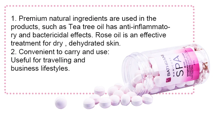 Manicure Soak Have Nail Clean Disinfection And Soften Cuticle Effect BATHRANI Rose 250g Nail Treatment