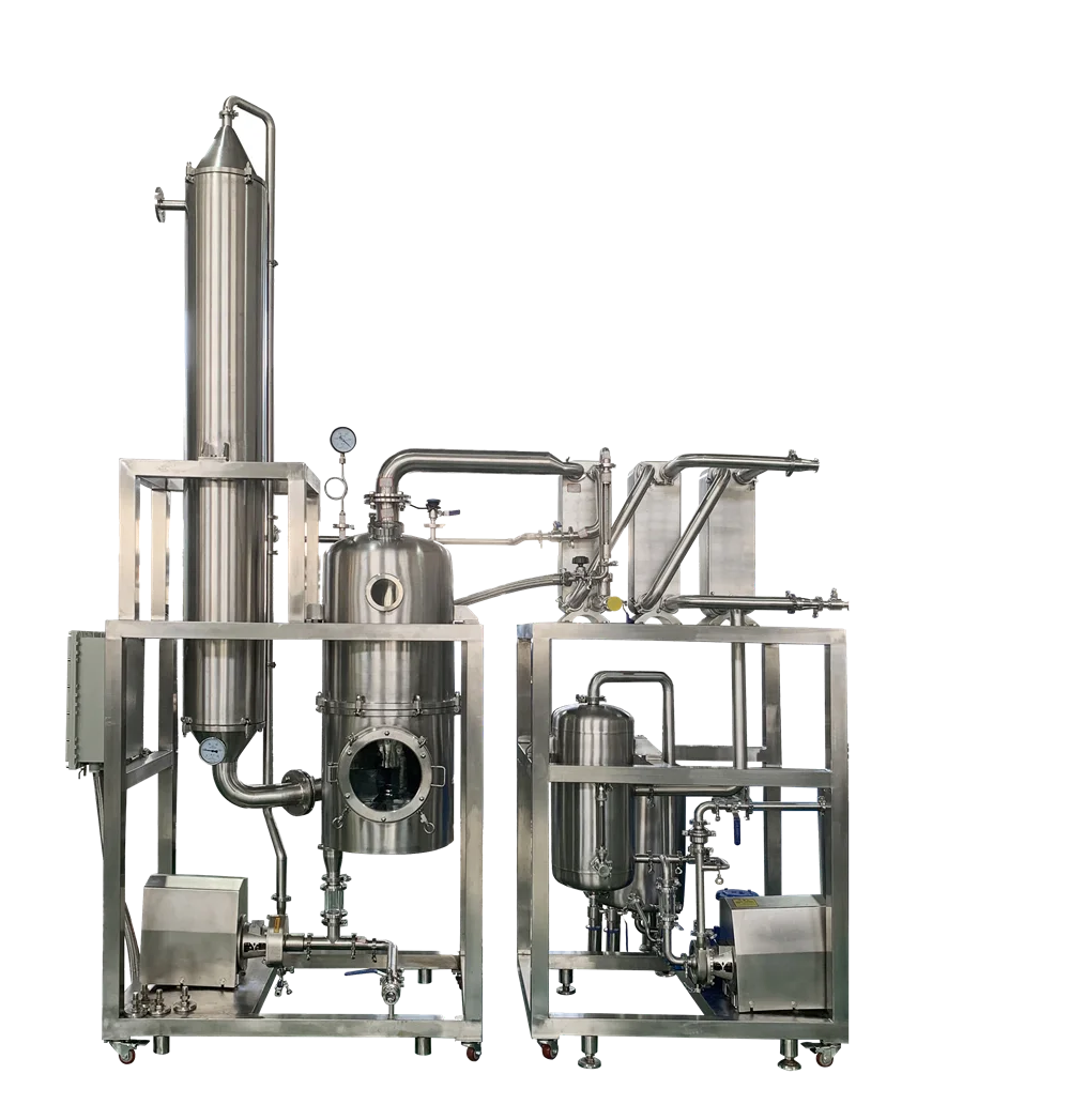 Valuen GMP-Compliant Falling Film Evaporator Vacuum Concentrator For Bulk Solution Concentration and Solvent Recycling