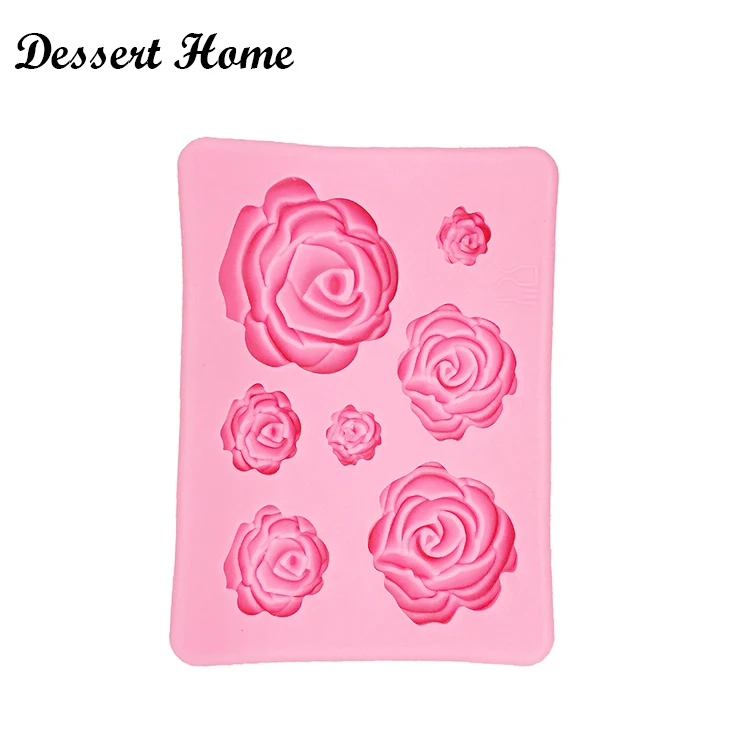 D1023 DIY 3D Rose Sugarcraft Silicone Fondant Mold Wedding Cake Decorating Tools flower Resin Clay Gumpaste Molds