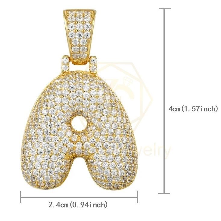 pass diamond tester pendant moissanite vvs diamond ice out hiphop jewelry men gold plated 925 silver custom name letter pendant