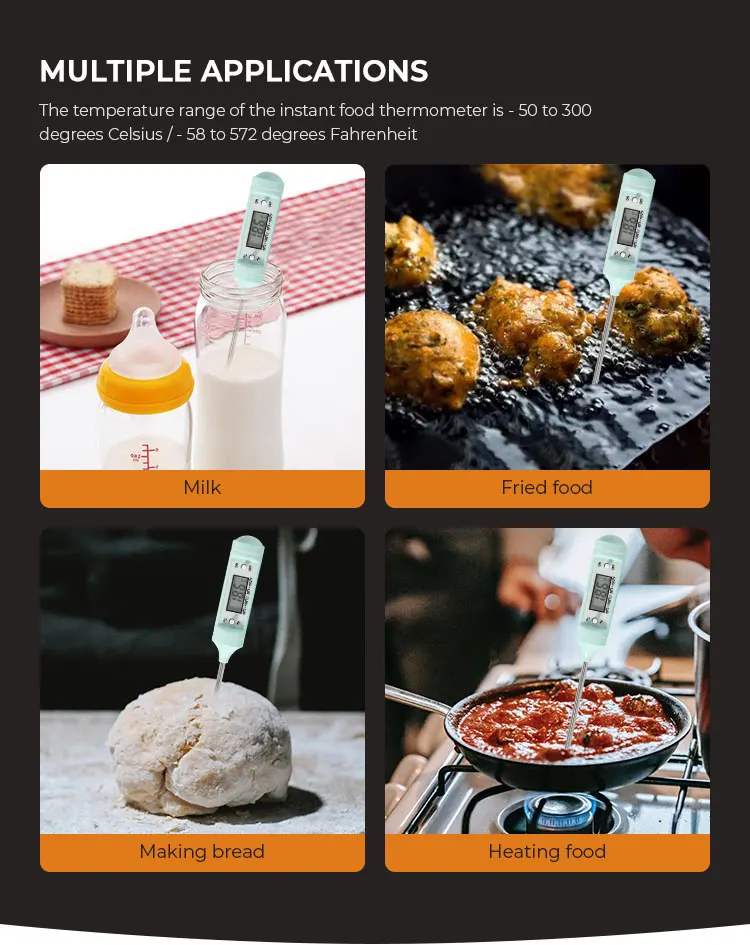 Hot Sale Green Household LCD TP101 Cooking Electronic Food Thermometer