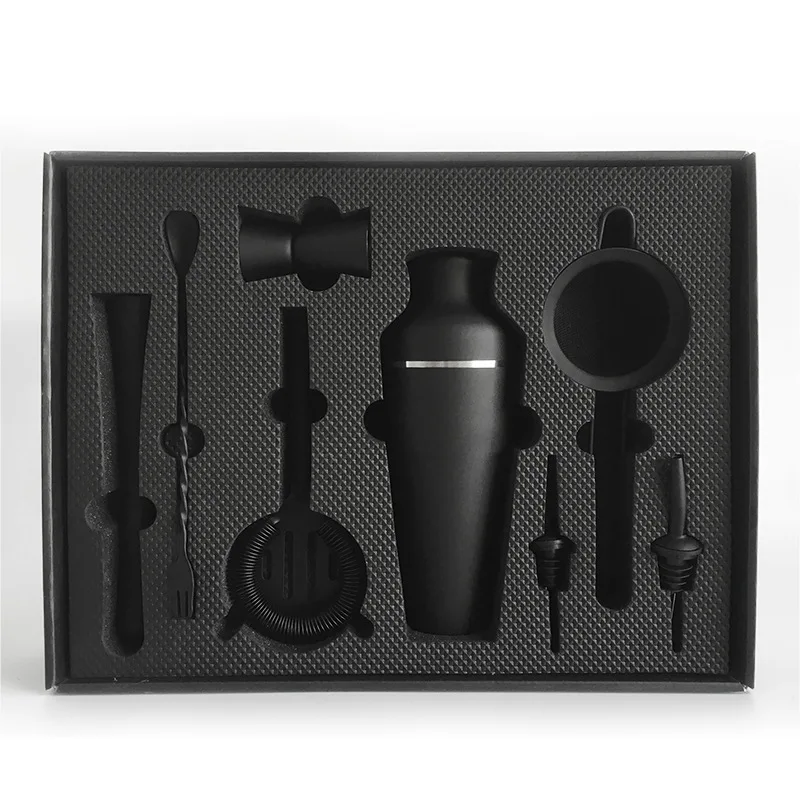 Black Bar Set Cocktail Shaker Set for Drink Mixing