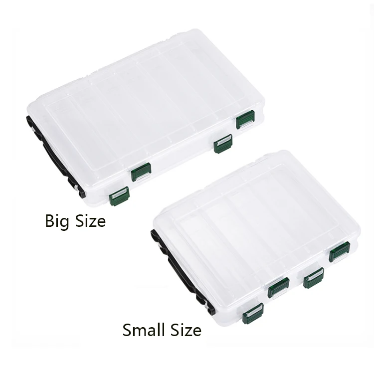 Оптовая продажа, недорогая портативная Водонепроницаемая коробка для рыболовных снастей двойного размера из полипропилена