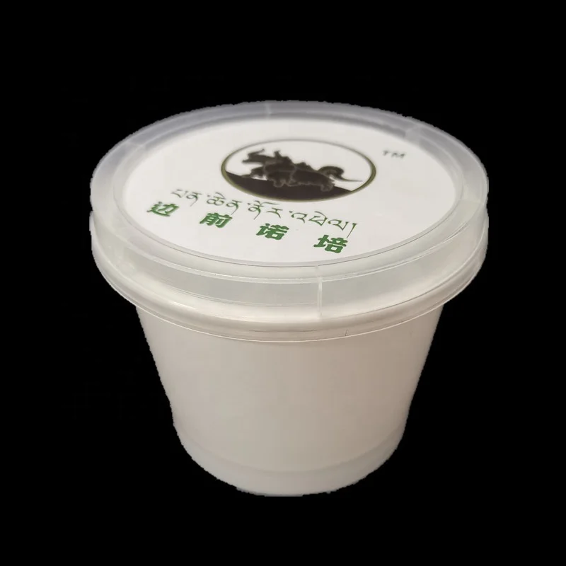 
7oz 200ml custom disposable IML PP plastic cup with lid and spoon for ice cream yogurt pudding 