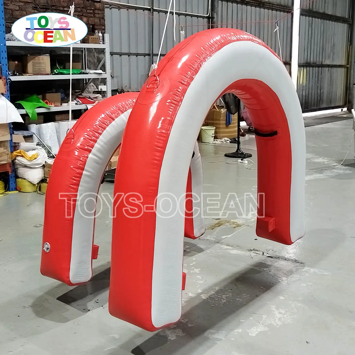 Factory Custom inflatable Warrior Course Swinging Step Ring Piston Horseshoe Air Bridge Air Spot Set